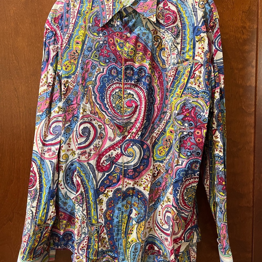 Robert Graham Multicolor Paisley Casual Button Down Shirt